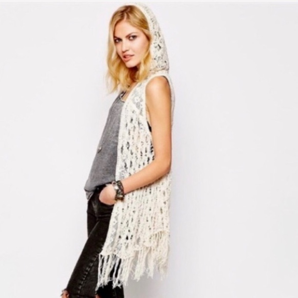 Free People Weave Away Sleeveless Cardigan